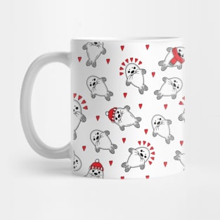 Cute Christmas Baby Seal Pups Pattern Mug